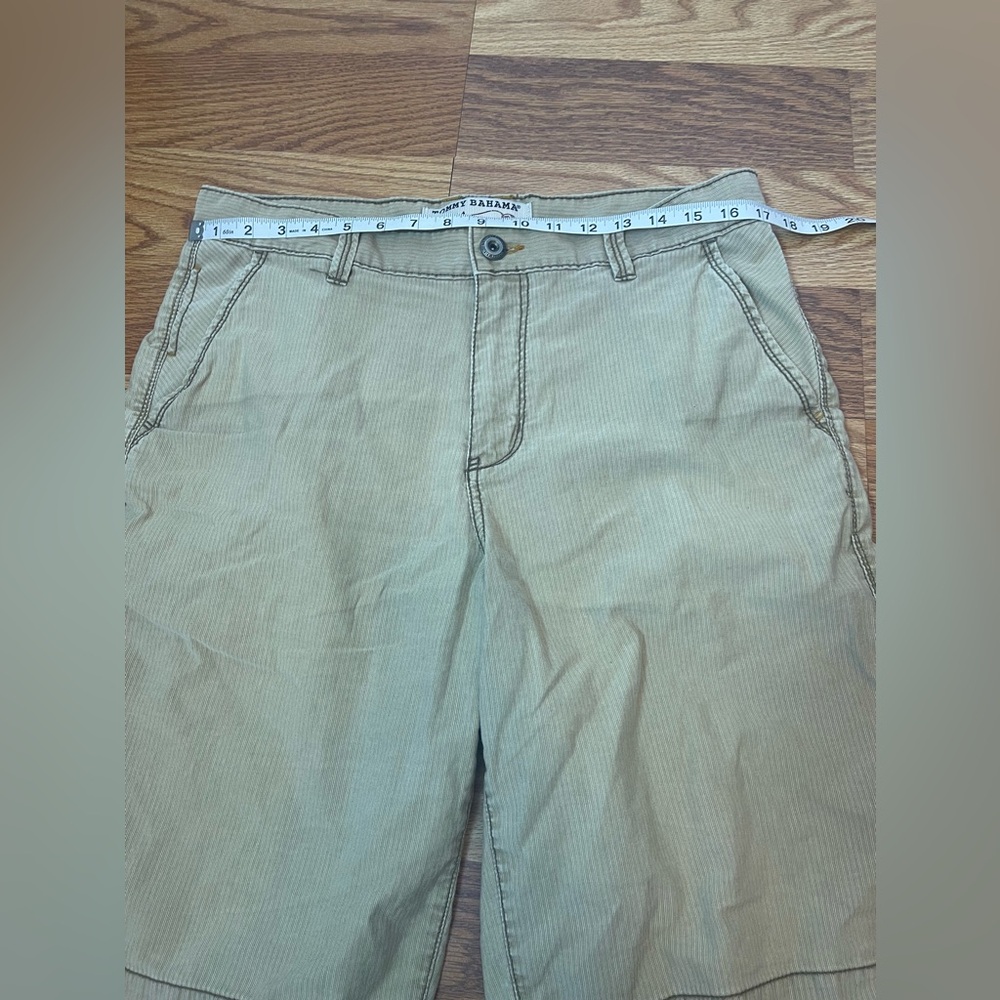 Tommy Bahama Denim Tan Khaki Mens Chino Summer Shorts Size 34 - Picture 6 of 7
